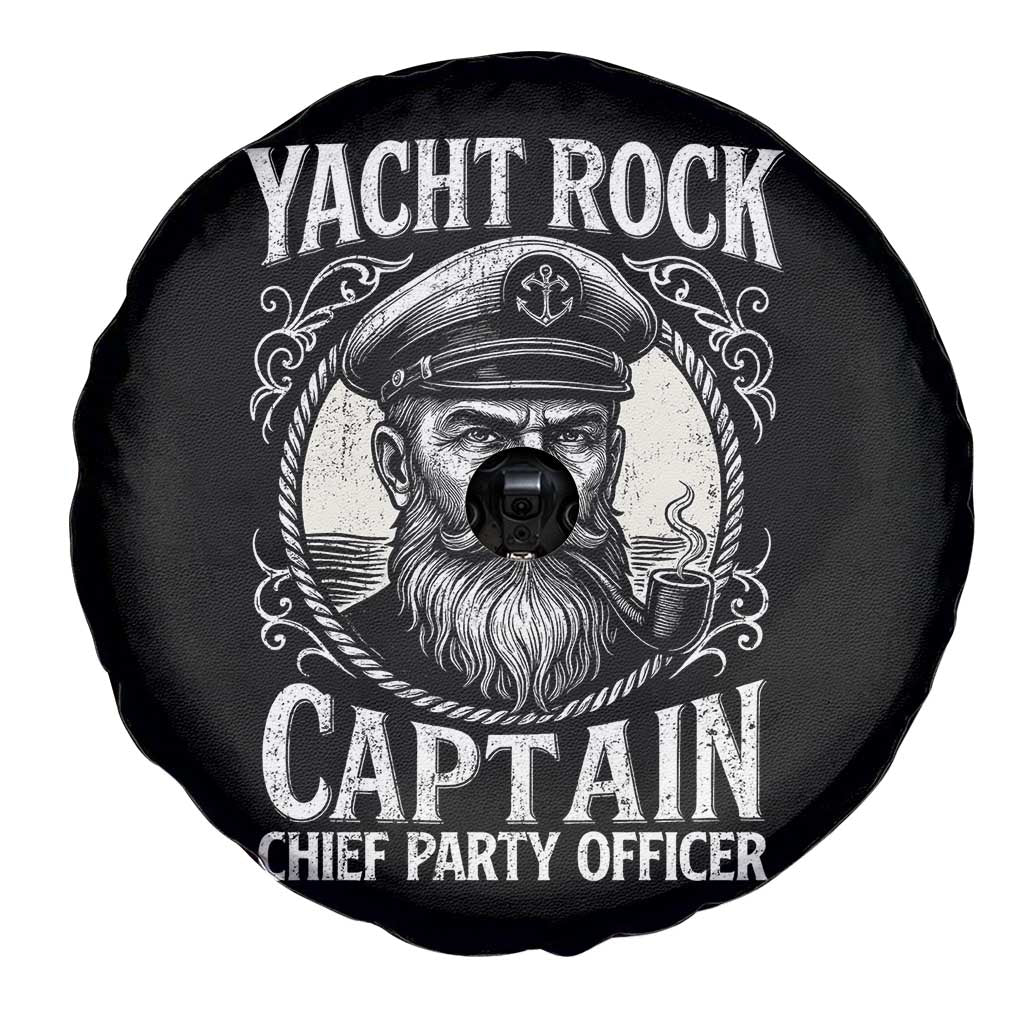 Funny Yacht Rock Captain Spare Tire Cover Chief Party Officer Pontoon Boat Sailor - Wonder Print Shop