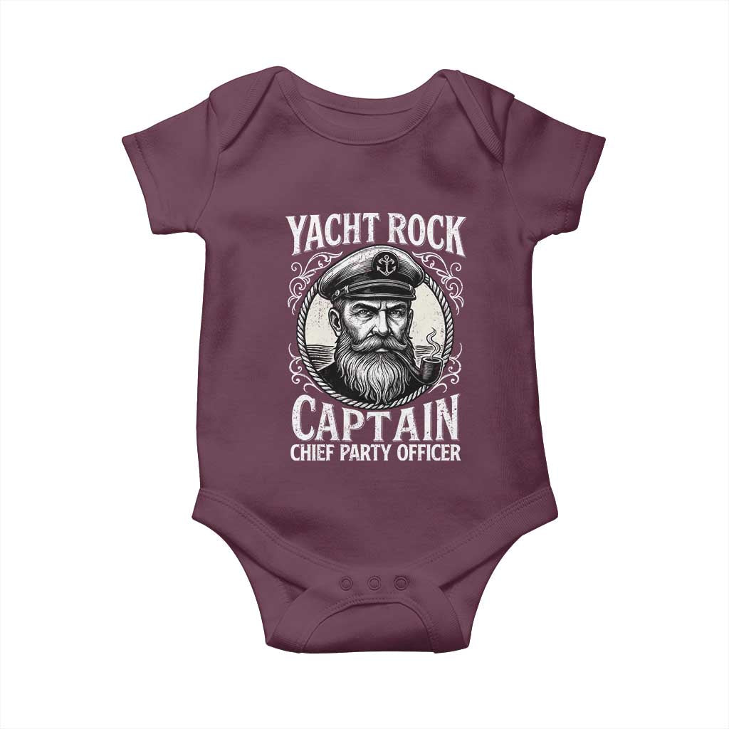 Funny Yacht Rock Captain Baby Onesie Chief Party Officer Pontoon Boat Sailor - Wonder Print Shop