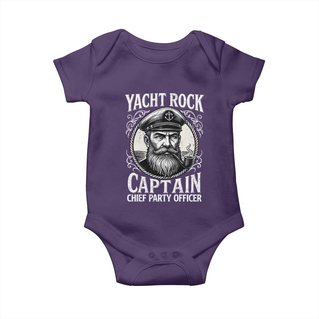 Funny Yacht Rock Captain Baby Onesie Chief Party Officer Pontoon Boat Sailor - Wonder Print Shop