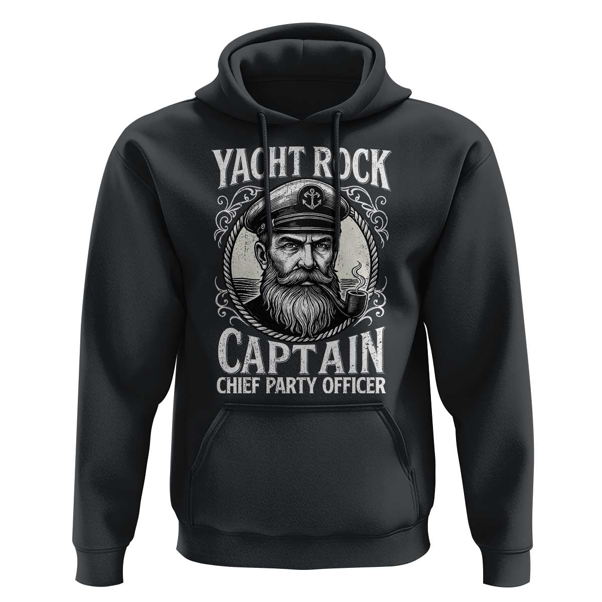 Funny Yacht Rock Captain Hoodie Chief Party Officer Pontoon Boat Sailor - Wonder Print Shop