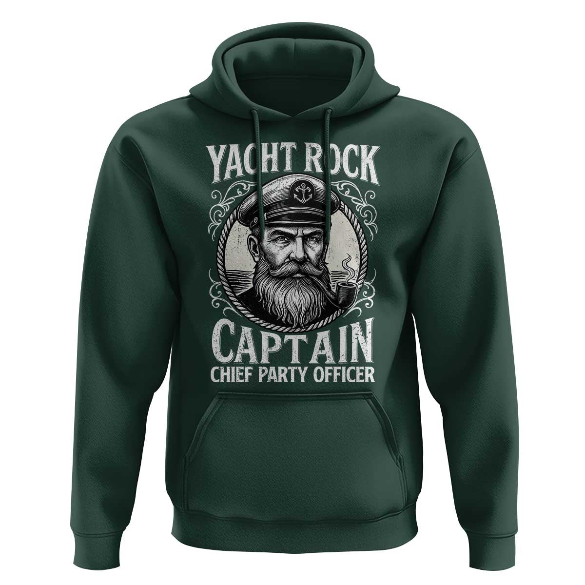 Funny Yacht Rock Captain Hoodie Chief Party Officer Pontoon Boat Sailor - Wonder Print Shop