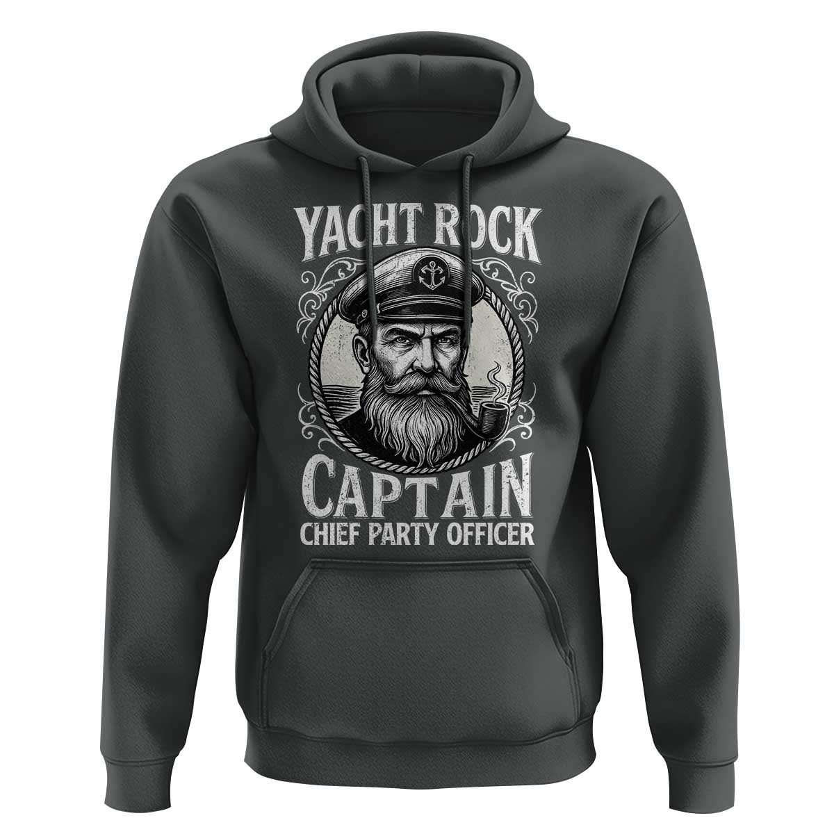 Funny Yacht Rock Captain Hoodie Chief Party Officer Pontoon Boat Sailor - Wonder Print Shop