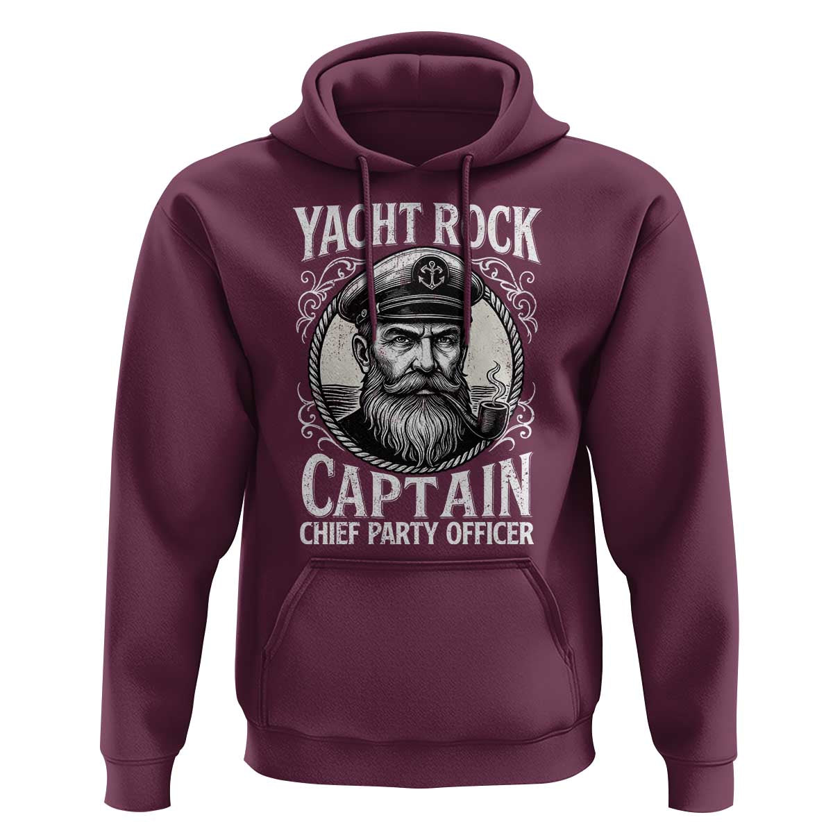 Funny Yacht Rock Captain Hoodie Chief Party Officer Pontoon Boat Sailor - Wonder Print Shop