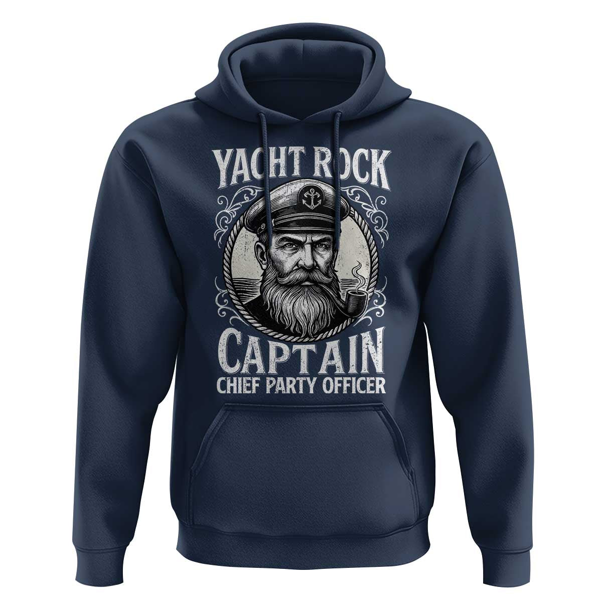 Funny Yacht Rock Captain Hoodie Chief Party Officer Pontoon Boat Sailor - Wonder Print Shop