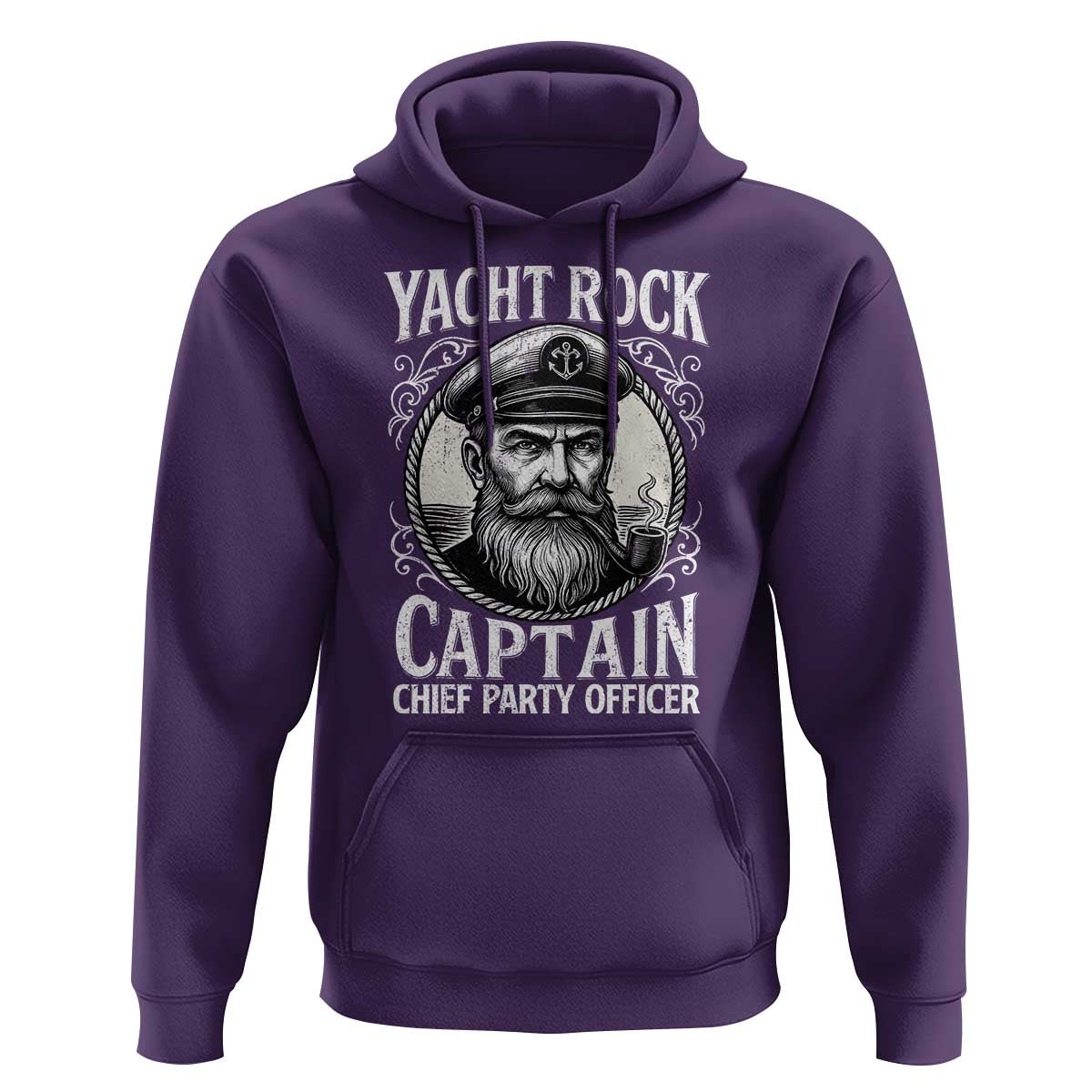 Funny Yacht Rock Captain Hoodie Chief Party Officer Pontoon Boat Sailor - Wonder Print Shop