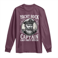 Funny Yacht Rock Captain Long Sleeve Shirt Chief Party Officer Pontoon Boat Sailor - Wonder Print Shop