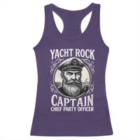 Funny Yacht Rock Captain Racerback Tank Top Chief Party Officer Pontoon Boat Sailor - Wonder Print Shop
