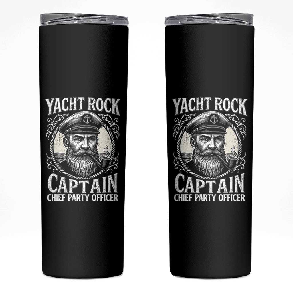 Funny Yacht Rock Captain Skinny Tumbler Chief Party Officer Pontoon Boat Sailor - Wonder Print Shop