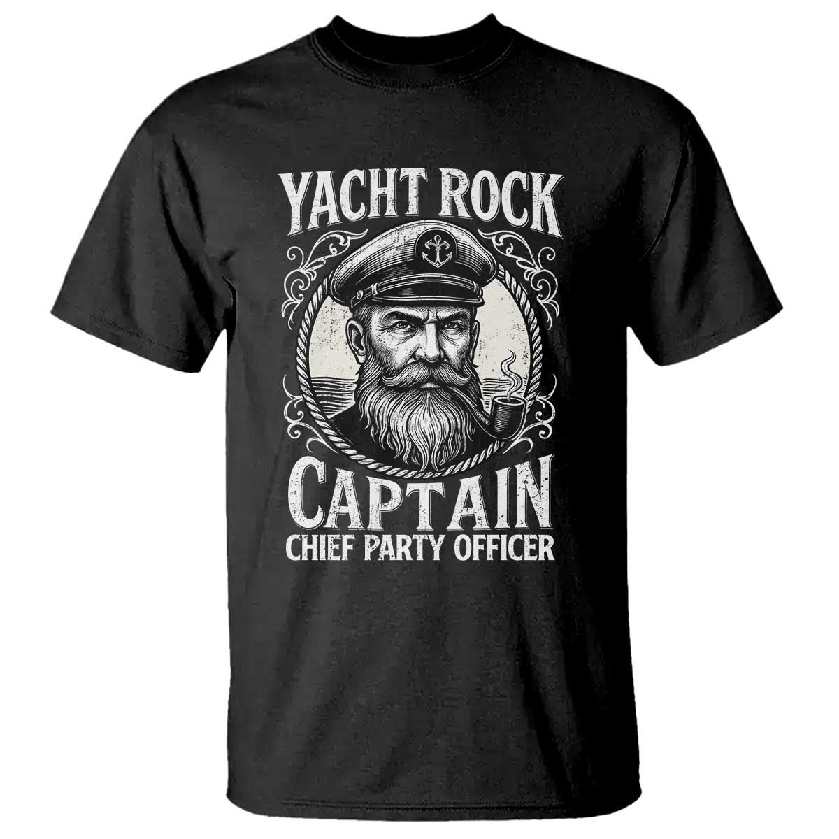 Funny Yacht Rock Captain T Shirt Chief Party Officer Pontoon Boat Sailor - Wonder Print Shop