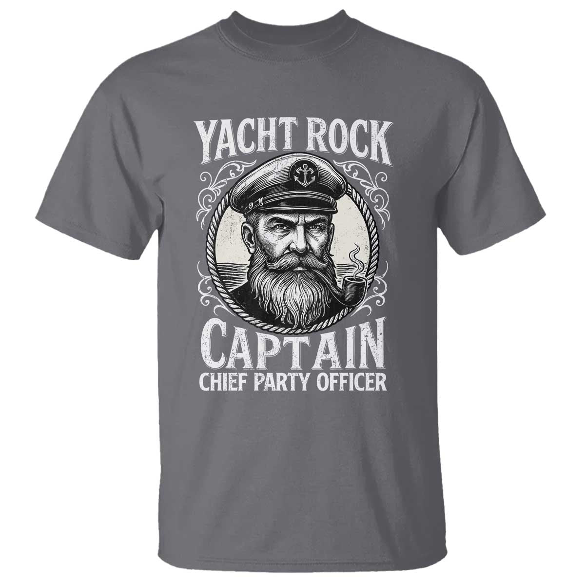 Funny Yacht Rock Captain T Shirt Chief Party Officer Pontoon Boat Sailor - Wonder Print Shop