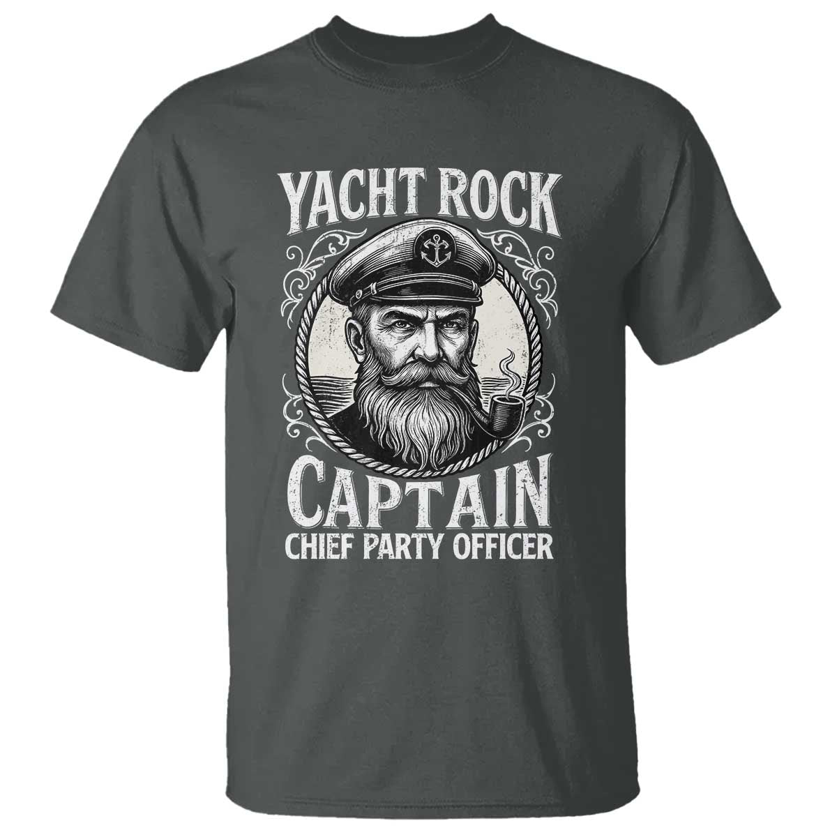 Funny Yacht Rock Captain T Shirt Chief Party Officer Pontoon Boat Sailor - Wonder Print Shop
