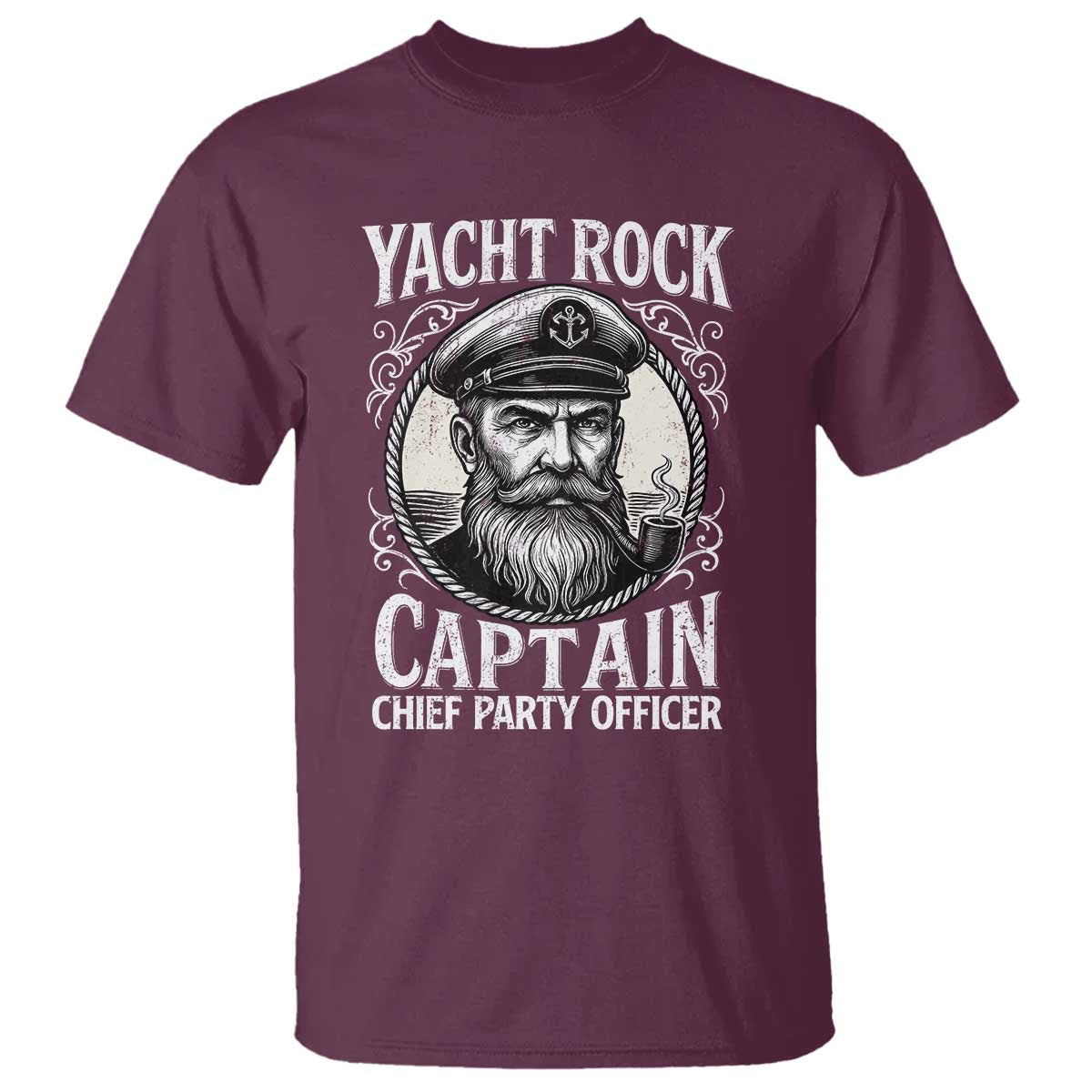 Funny Yacht Rock Captain T Shirt Chief Party Officer Pontoon Boat Sailor - Wonder Print Shop