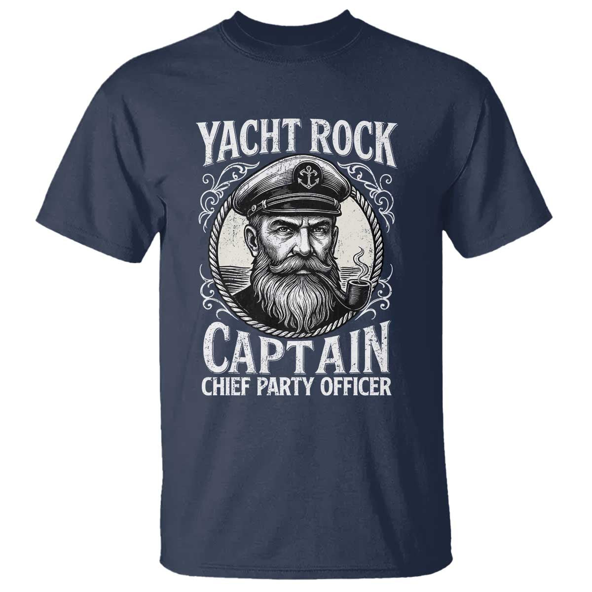 Funny Yacht Rock Captain T Shirt Chief Party Officer Pontoon Boat Sailor - Wonder Print Shop