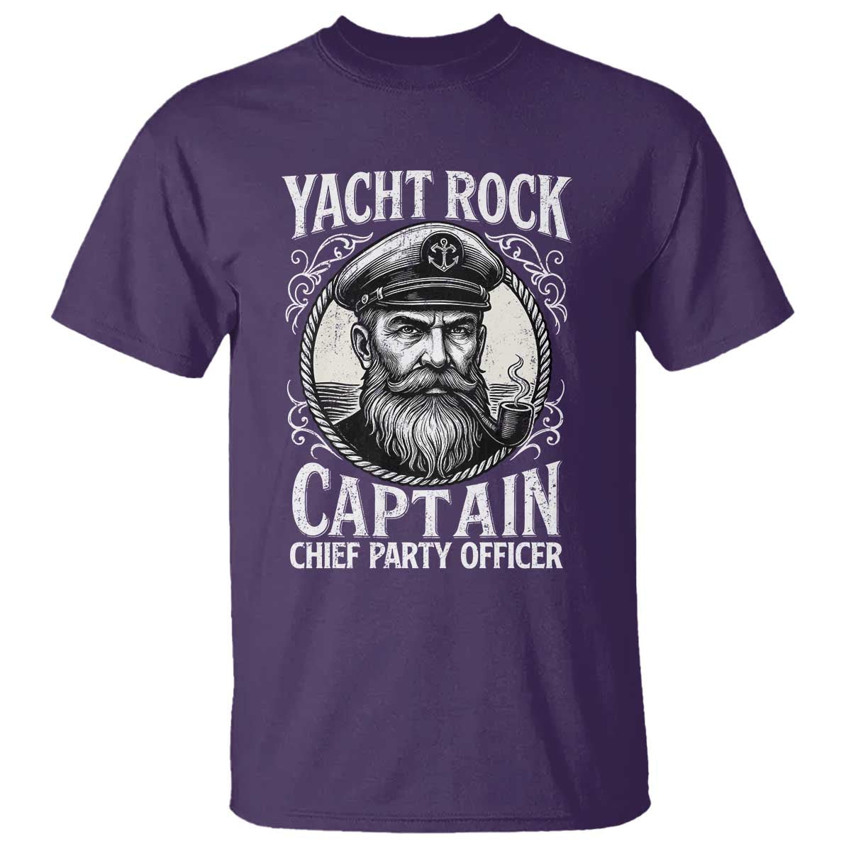 Funny Yacht Rock Captain T Shirt Chief Party Officer Pontoon Boat Sailor - Wonder Print Shop
