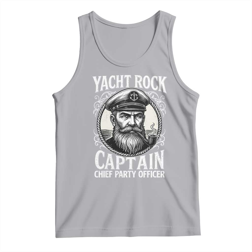 Funny Yacht Rock Captain Tank Top Chief Party Officer Pontoon Boat Sailor - Wonder Print Shop