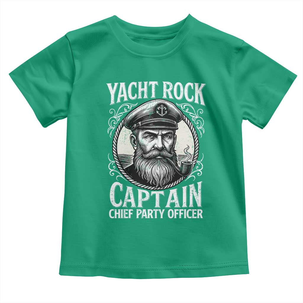 Funny Yacht Rock Captain Toddler T Shirt Chief Party Officer Pontoon Boat Sailor - Wonder Print Shop