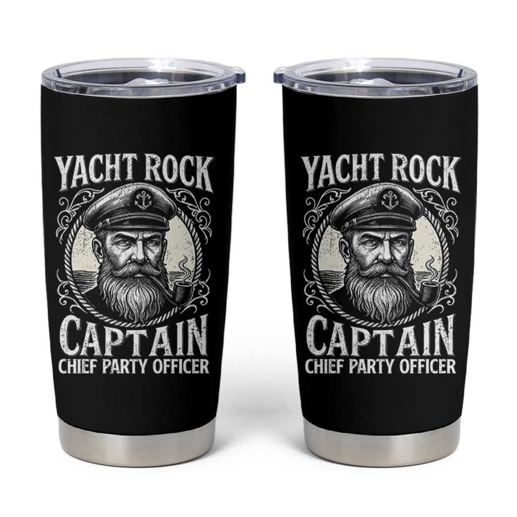 Funny Yacht Rock Captain Tumbler Cup Chief Party Officer Pontoon Boat Sailor - Wonder Print Shop