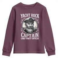 Funny Yacht Rock Captain Youth Sweatshirt Chief Party Officer Pontoon Boat Sailor - Wonder Print Shop