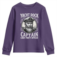 Funny Yacht Rock Captain Youth Sweatshirt Chief Party Officer Pontoon Boat Sailor - Wonder Print Shop