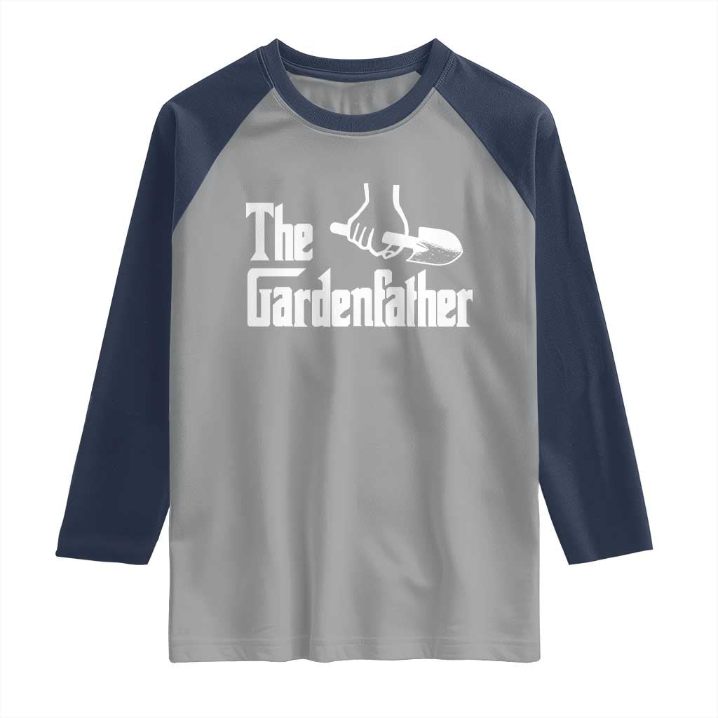 The Gardenfather Raglan Shirt Gardener Parody Gardening Fathers Day - Wonder Print Shop