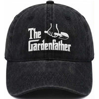 The Gardenfather Washed Cotton Baseball Cap Gardener Parody Gardening Fathers Day