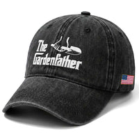 The Gardenfather Washed Cotton Baseball Cap Gardener Parody Gardening Fathers Day
