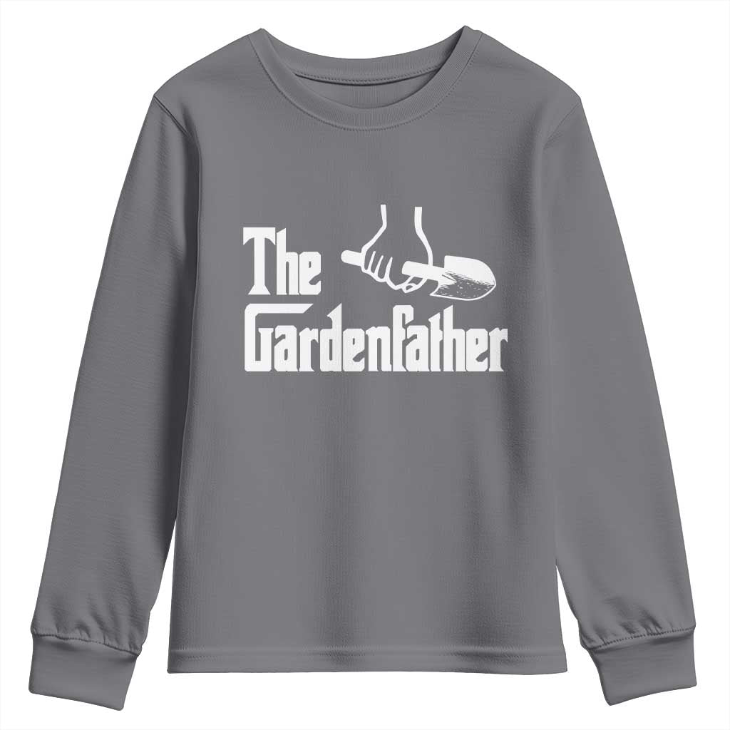The Gardenfather Youth Sweatshirt Gardener Parody Gardening Fathers Day - Wonder Print Shop
