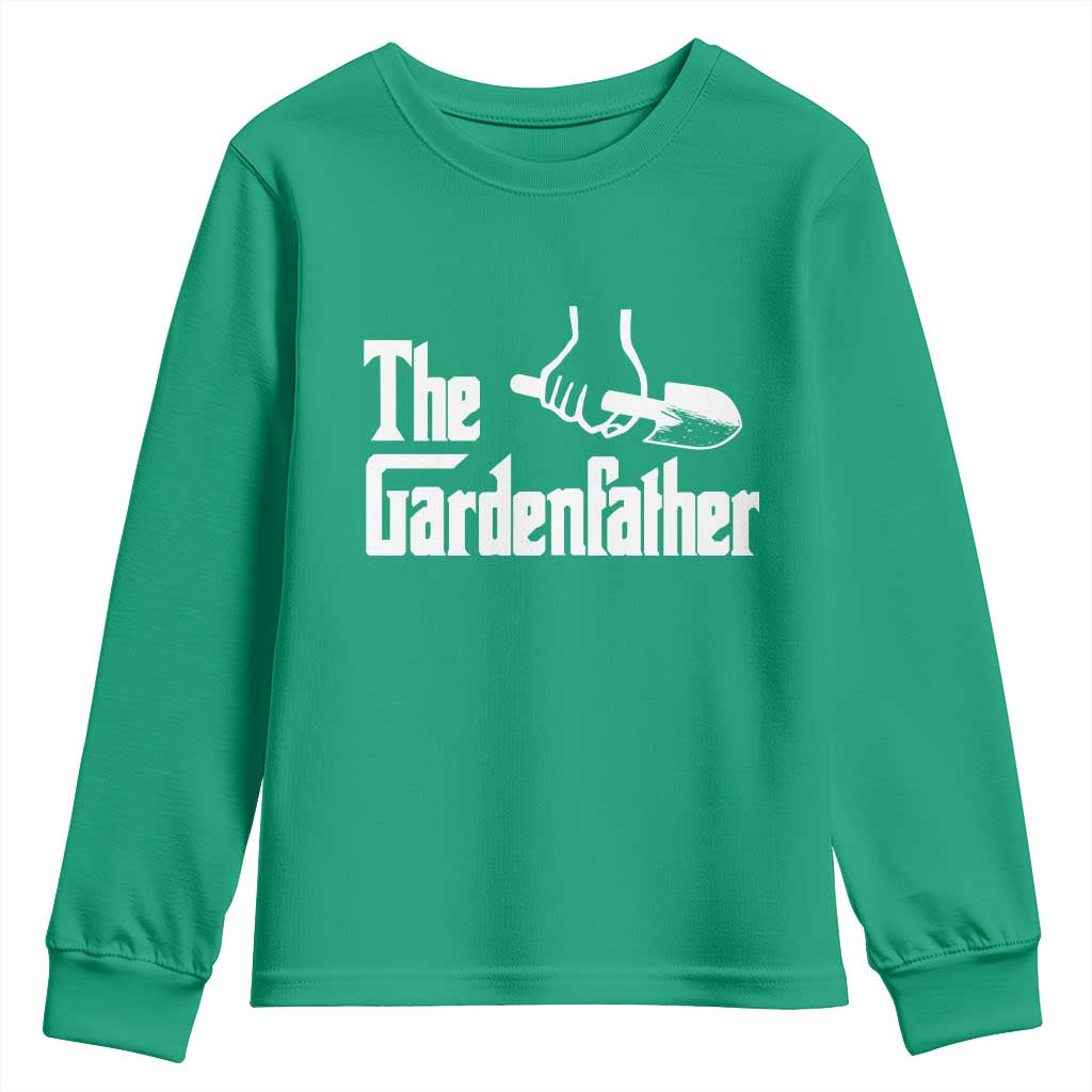 The Gardenfather Youth Sweatshirt Gardener Parody Gardening Fathers Day - Wonder Print Shop