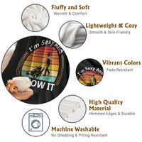 Funny I Am Sexy And I Mow It Throw Blanket Lawn Mowing Mower Dad - Wonder Print Shop