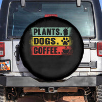 Plants Dogs Coffee Spare Tire Cover Retro Gardening And Dog Lover - Wonder Print Shop