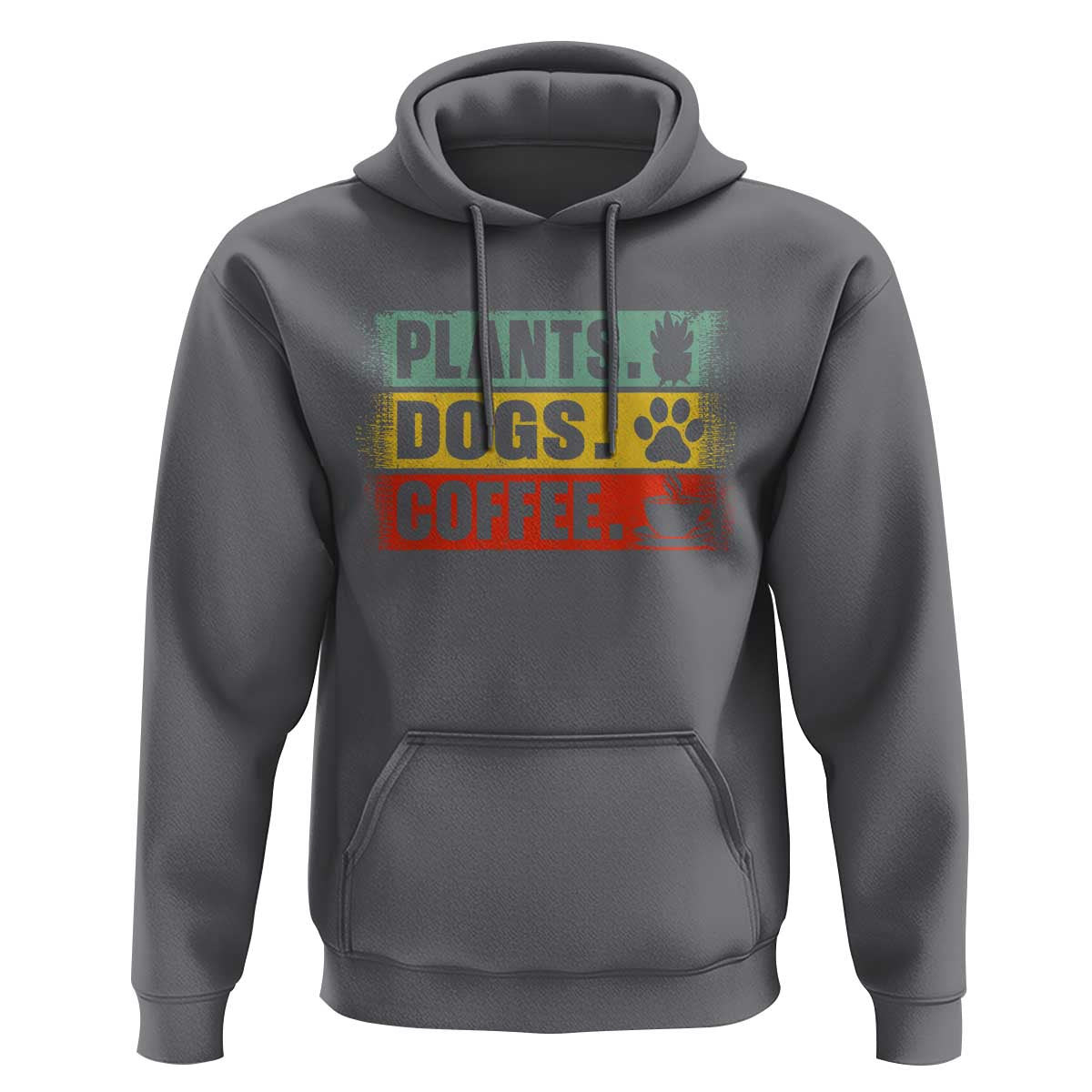 Plants Dogs Coffee Hoodie Retro Gardening And Dog Lover - Wonder Print Shop