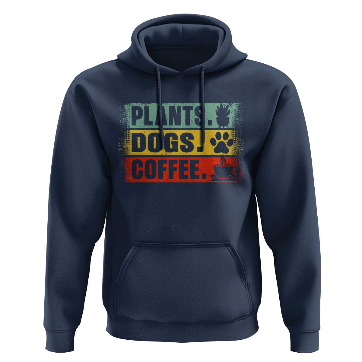 Plants Dogs Coffee Hoodie Retro Gardening And Dog Lover - Wonder Print Shop