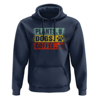 Plants Dogs Coffee Hoodie Retro Gardening And Dog Lover - Wonder Print Shop