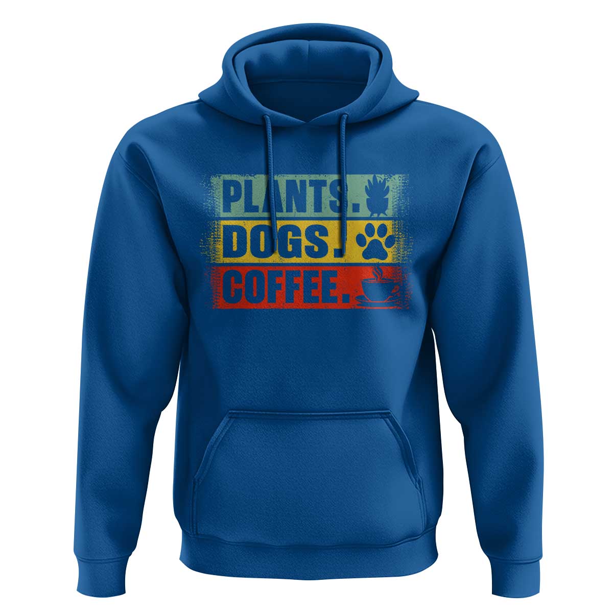 Plants Dogs Coffee Hoodie Retro Gardening And Dog Lover - Wonder Print Shop