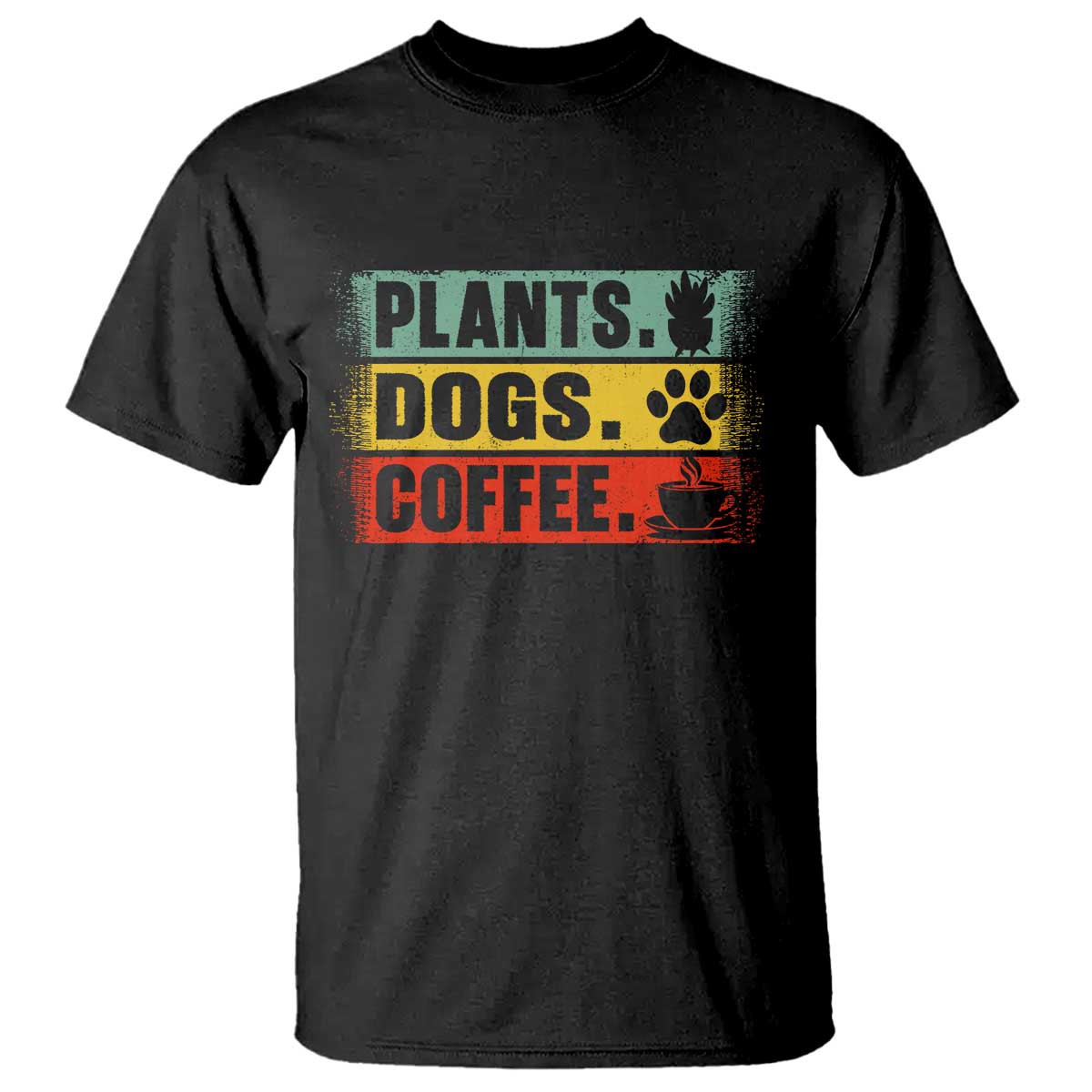 Plants Dogs Coffee T Shirt Retro Gardening And Dog Lover - Wonder Print Shop