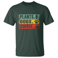 Plants Dogs Coffee T Shirt Retro Gardening And Dog Lover - Wonder Print Shop