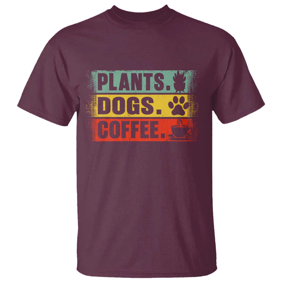 Plants Dogs Coffee T Shirt Retro Gardening And Dog Lover - Wonder Print Shop