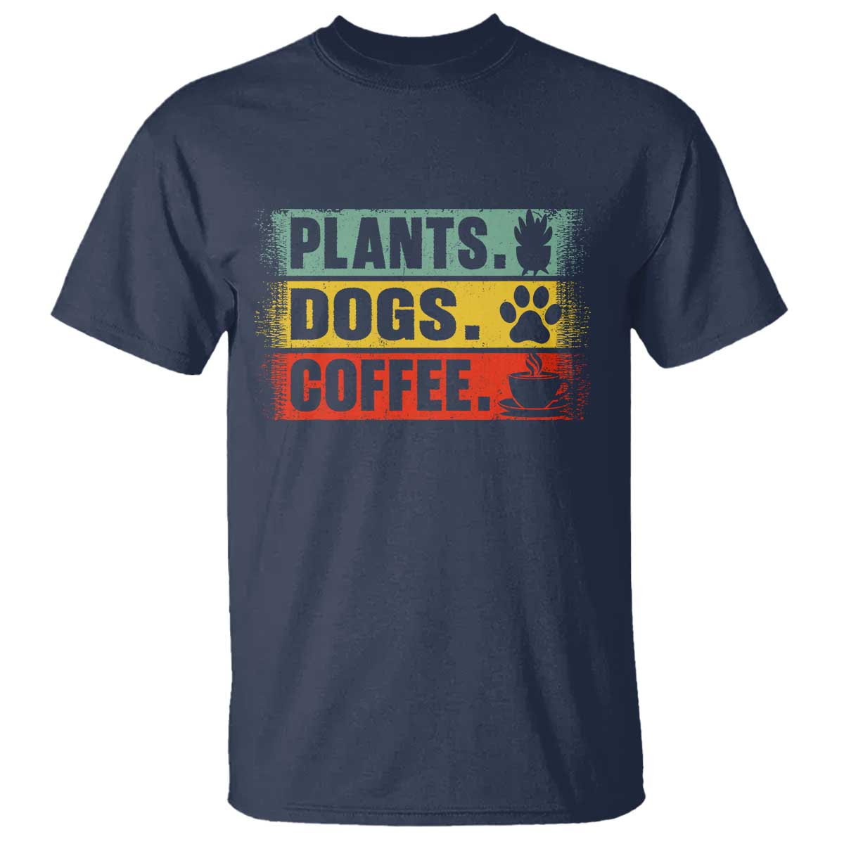 Plants Dogs Coffee T Shirt Retro Gardening And Dog Lover - Wonder Print Shop