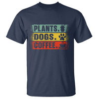Plants Dogs Coffee T Shirt Retro Gardening And Dog Lover - Wonder Print Shop