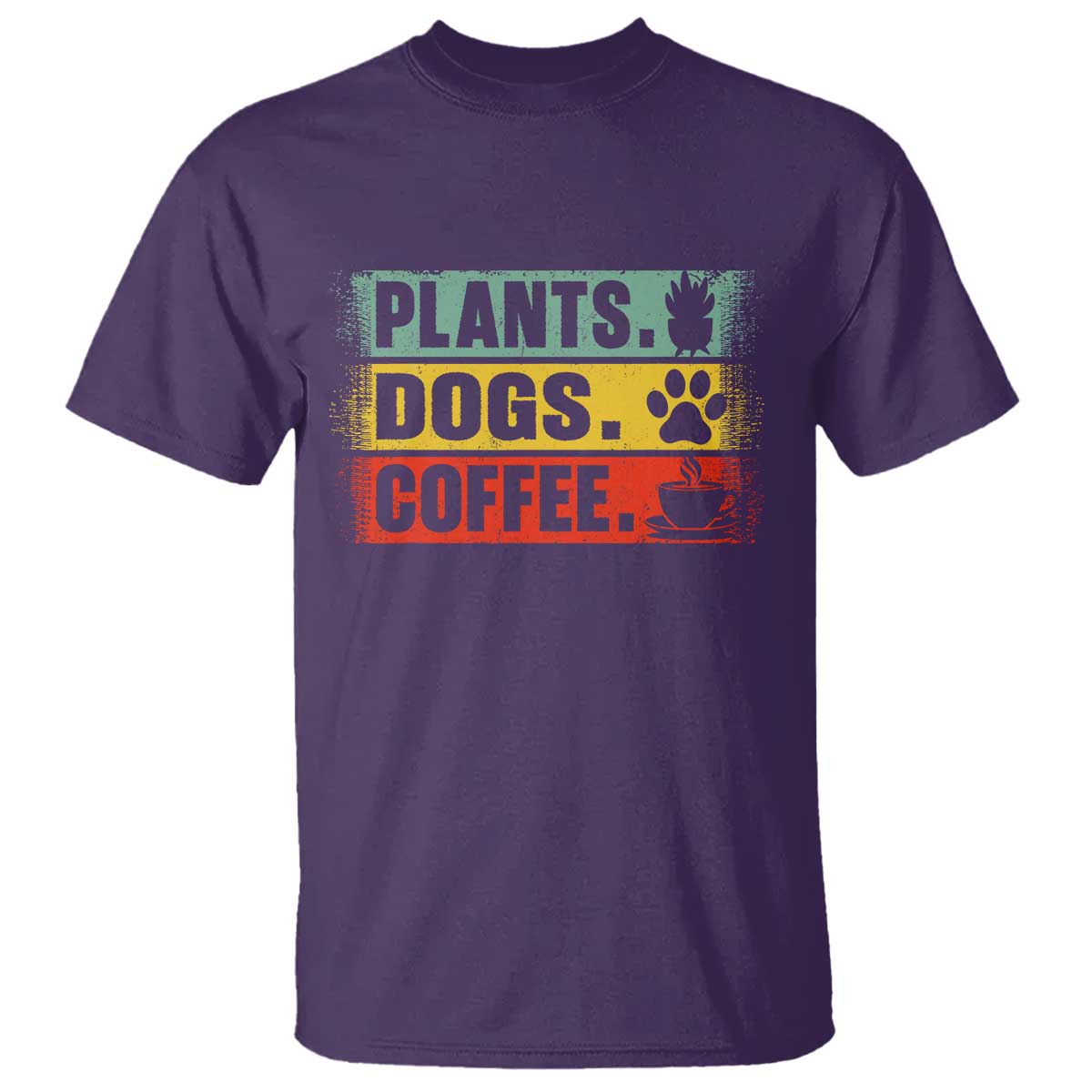 Plants Dogs Coffee T Shirt Retro Gardening And Dog Lover - Wonder Print Shop