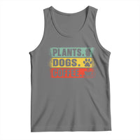 Plants Dogs Coffee Tank Top Retro Gardening And Dog Lover - Wonder Print Shop