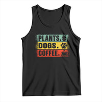 Plants Dogs Coffee Tank Top Retro Gardening And Dog Lover - Wonder Print Shop