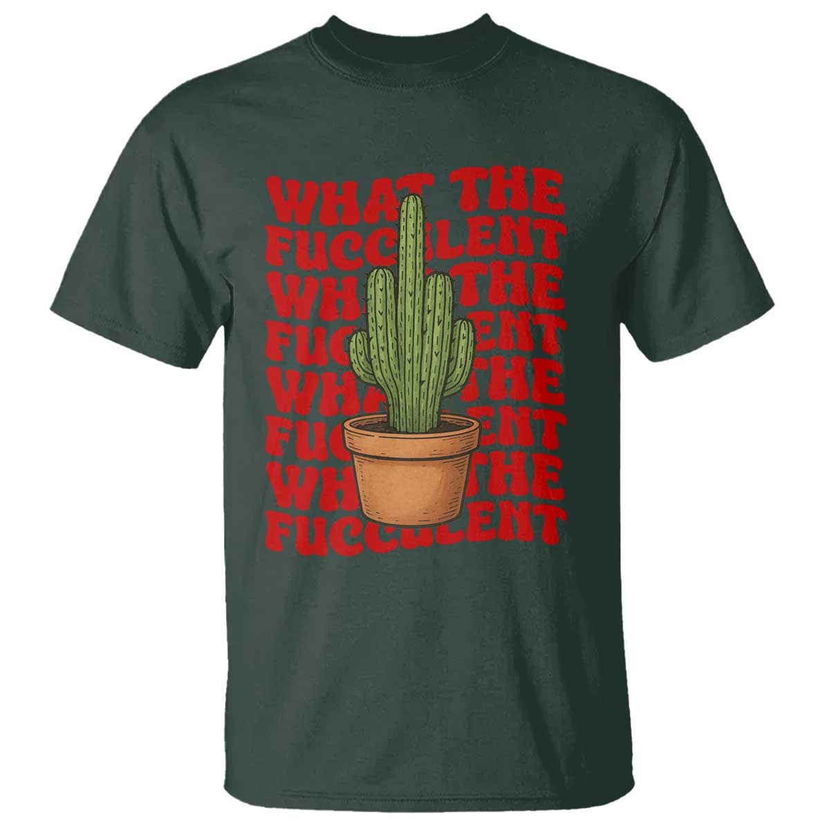 Funny What The Fucculent T Shirt Cactus Succulents Plants Gardening - Wonder Print Shop