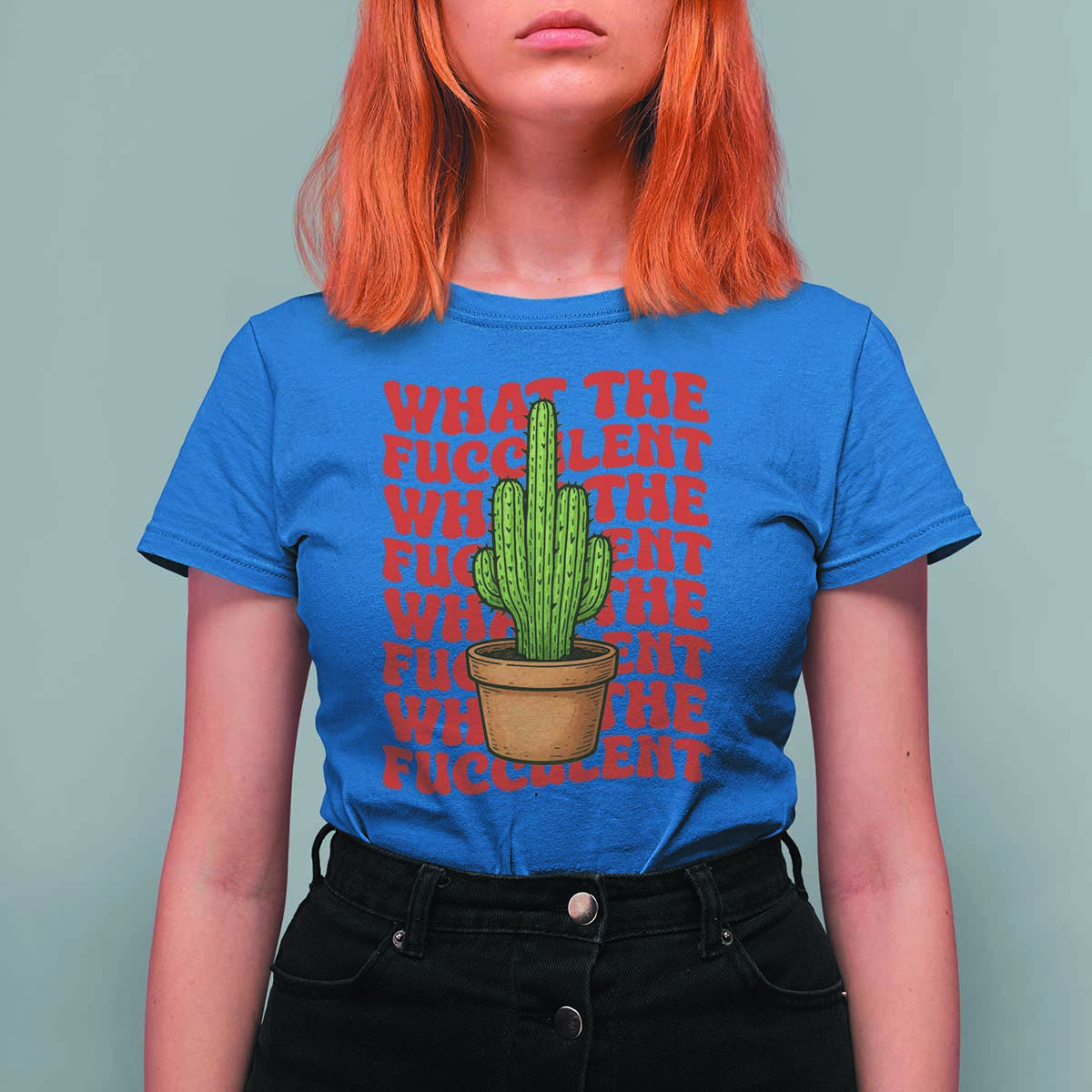 Funny What The Fucculent T Shirt For Women Cactus Succulents Plants Gardening - Wonder Print Shop