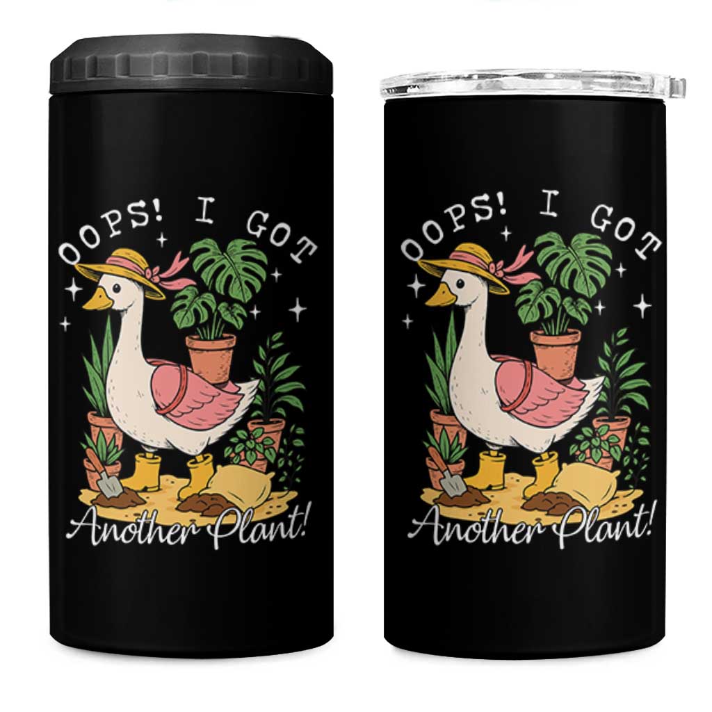 Funny Oops I Got Another Plant 4 in 1 Can Cooler Tumbler Silly-Goose Gardener Plant Lady - Wonder Print Shop