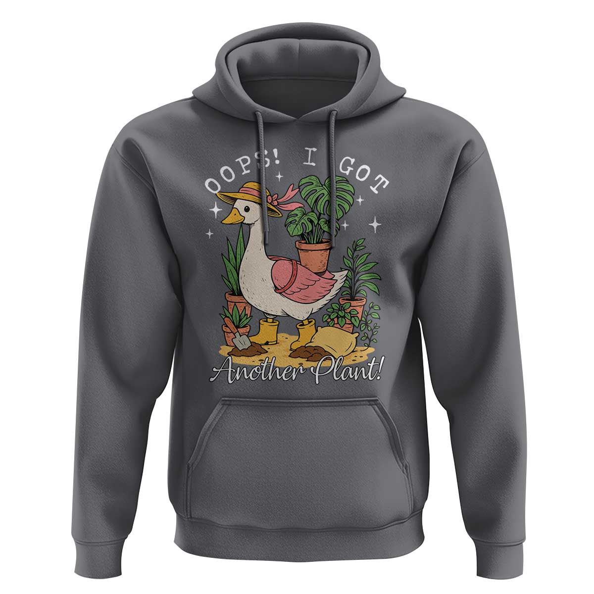 Funny Oops I Got Another Plant Hoodie Silly-Goose Gardener Plant Lady - Wonder Print Shop