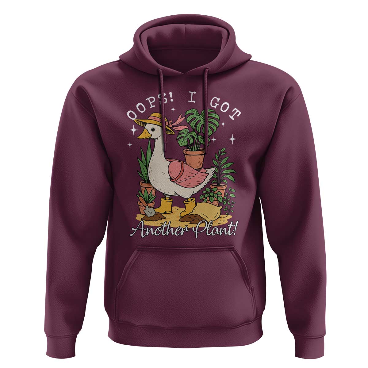Funny Oops I Got Another Plant Hoodie Silly-Goose Gardener Plant Lady - Wonder Print Shop