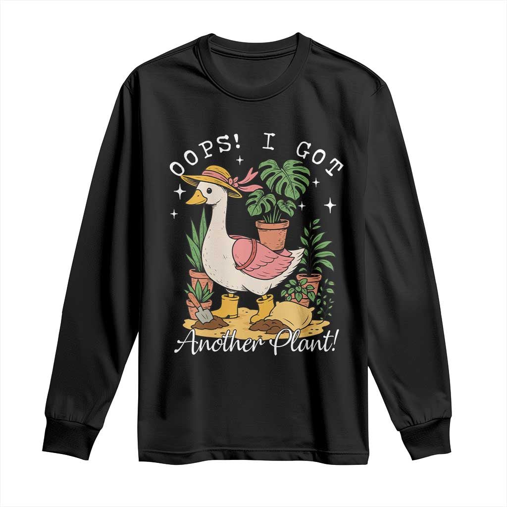 Funny Oops I Got Another Plant Long Sleeve Shirt Silly-Goose Gardener Plant Lady - Wonder Print Shop