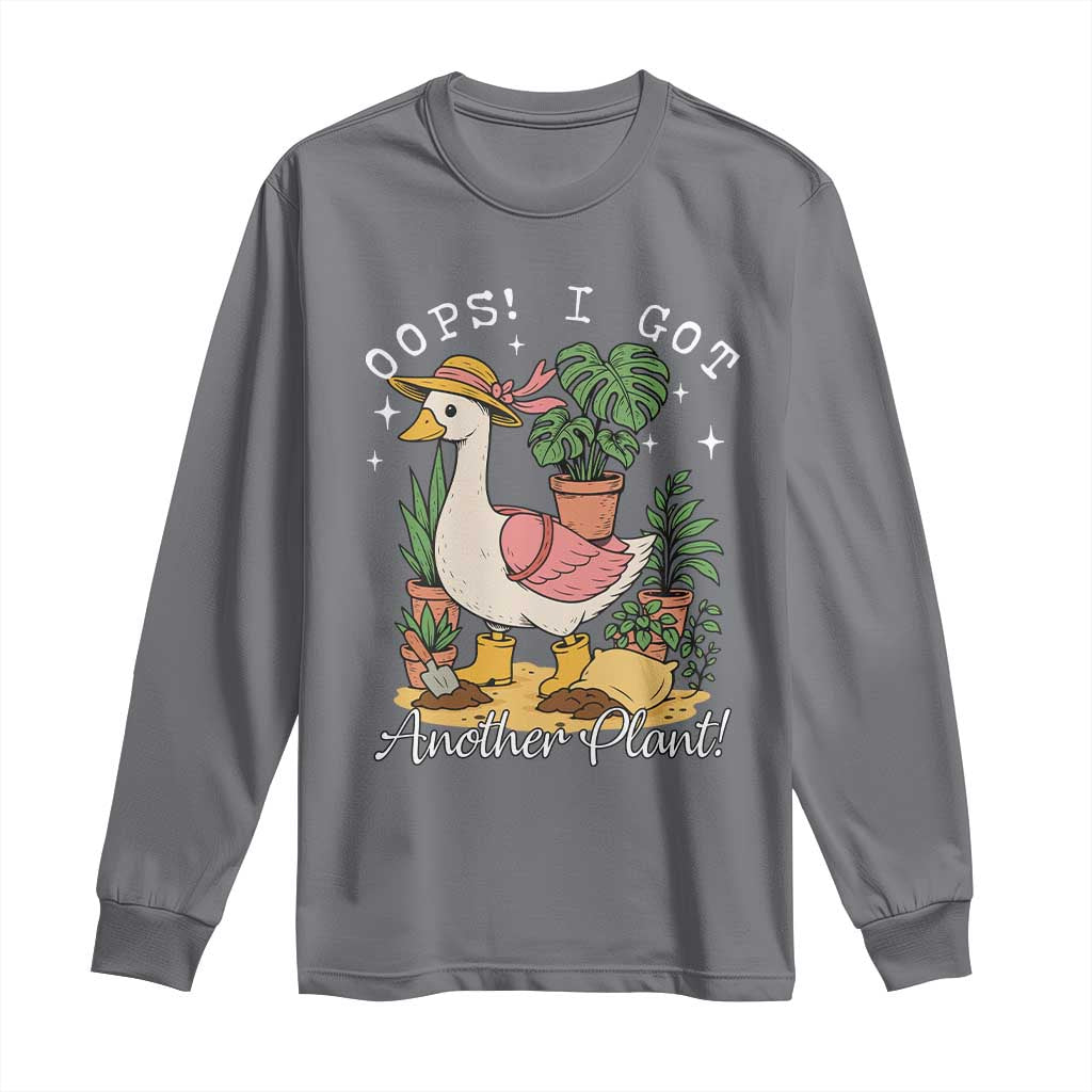 Funny Oops I Got Another Plant Long Sleeve Shirt Silly-Goose Gardener Plant Lady - Wonder Print Shop