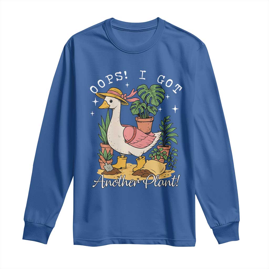 Funny Oops I Got Another Plant Long Sleeve Shirt Silly-Goose Gardener Plant Lady - Wonder Print Shop